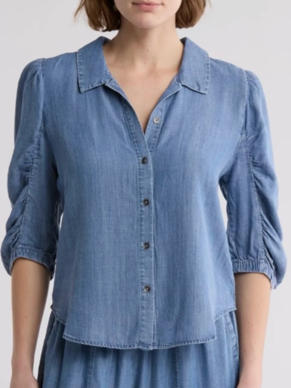 Splendid Toulouse Gathered Sleeve Shirt